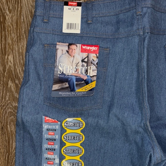 WRANGLERS MENS STRETCH JEANS 42x49  CLASSIC FIT COMFORT FLEX NEW. - Picture 11 of 12
